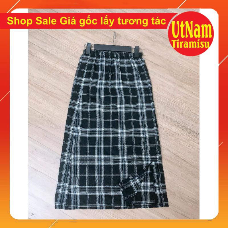 Chân váy dài qua gối, chân váy nữ kẻ caro , chân váy nữ unisex giá rẻ nhất hd