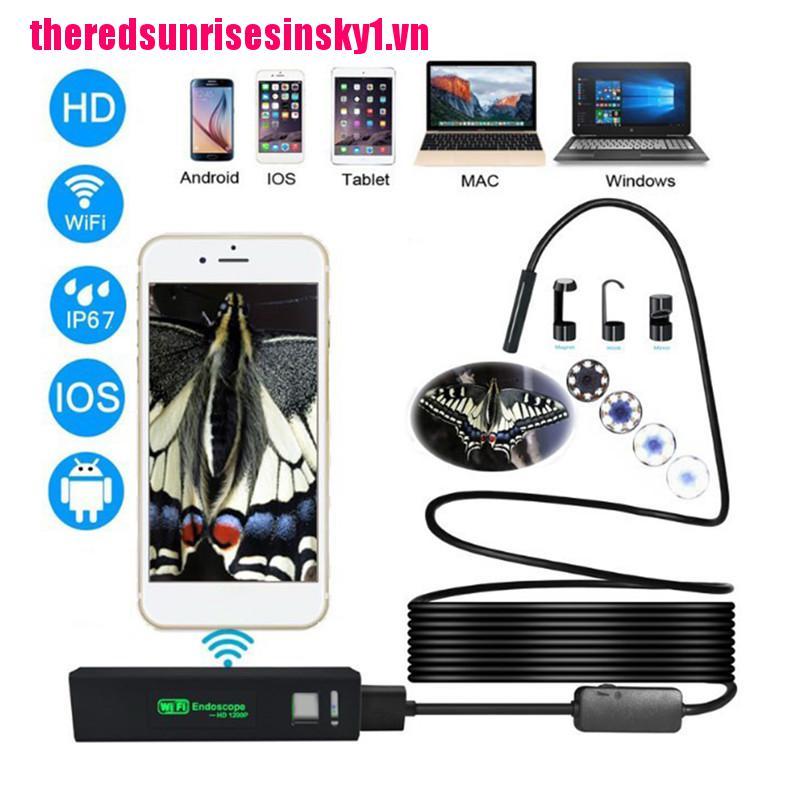 (3C) Camera Nội Soi Chống Nước 8 Led Cho Android Iphone Wifi