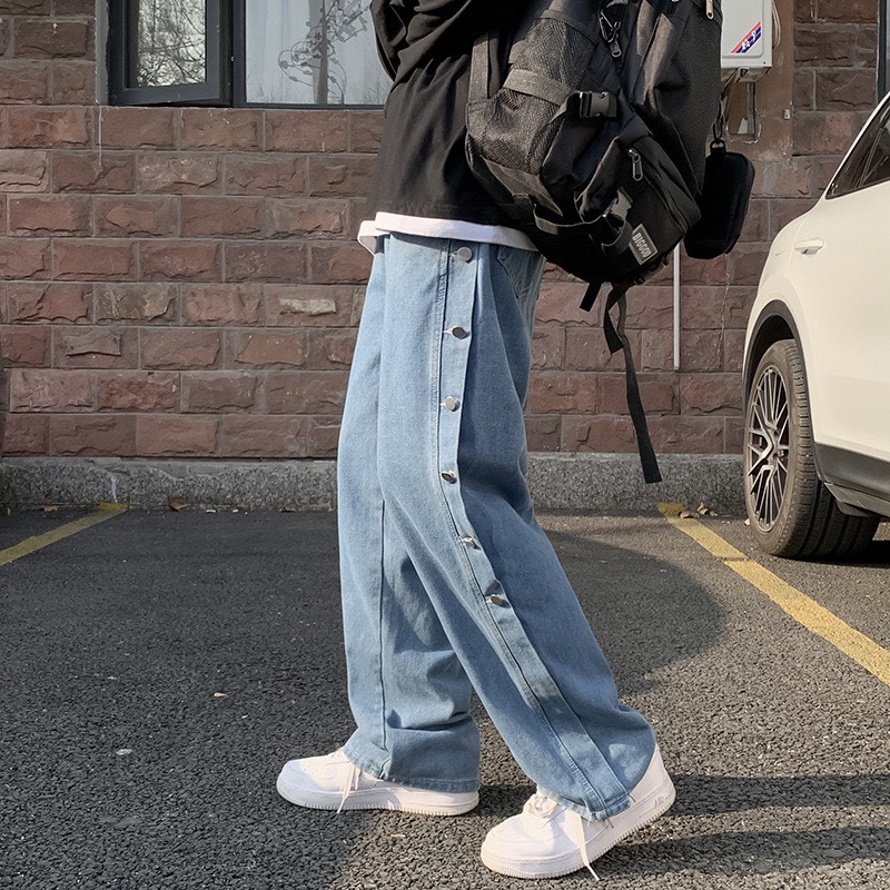 [ MGG 20K ] Quần jeans ống suông SD196 phối 2 hàng khuy cực đẹp | BigBuy360 - bigbuy360.vn