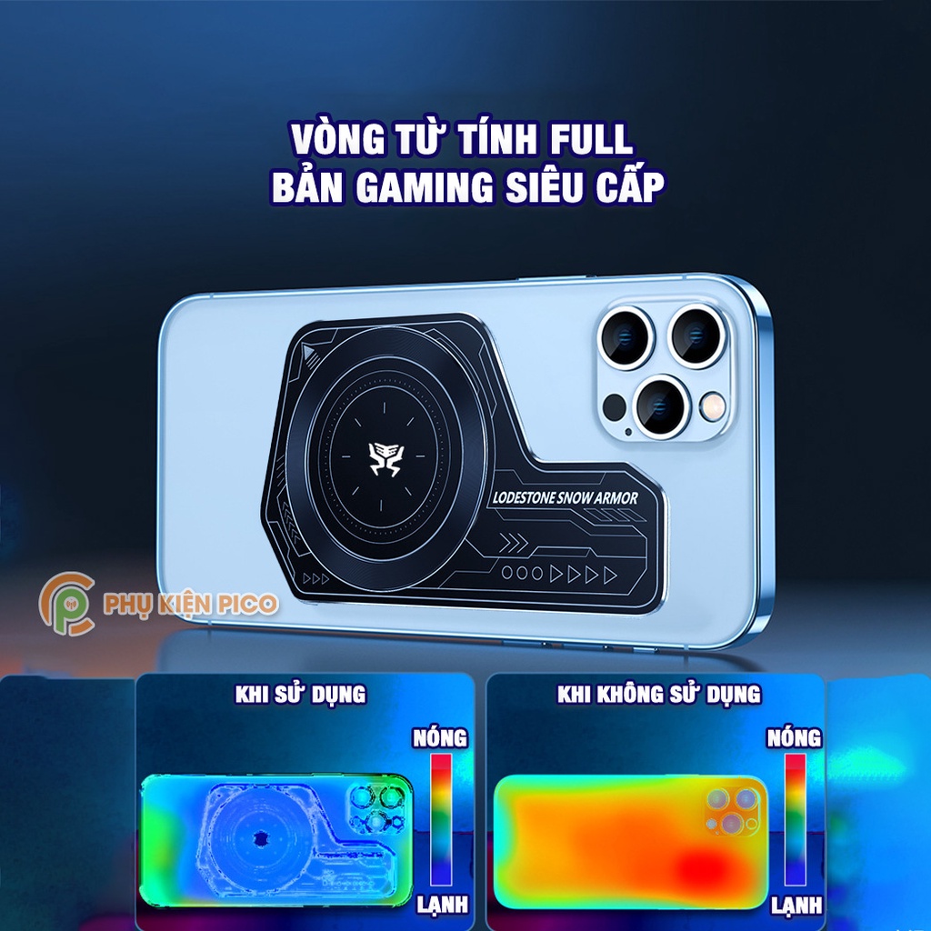 Miếng dán quạt tản nhiệt điện thoại Gaming cao cấp - Tấm dán từ tính siêu dính quạt tản nhiệt nam châm