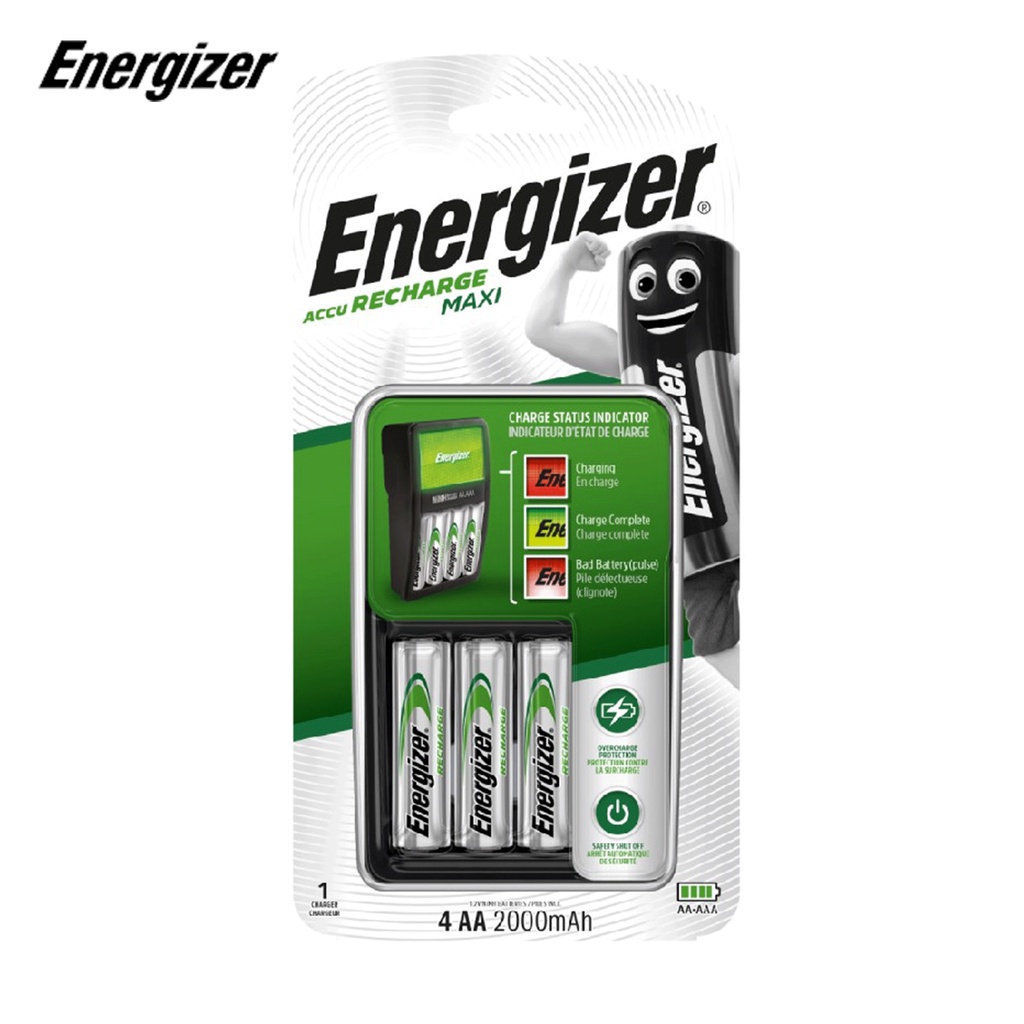 MÁY SẠC PIN ENERGIZER CHVCM4 MAXI - Có 4 cổng sạc AA-AAA