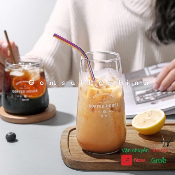 Ly thủy tinh/ Cốc thủy tinh chịu nhiệt cao cấp COFFEE HOUSE dáng cao