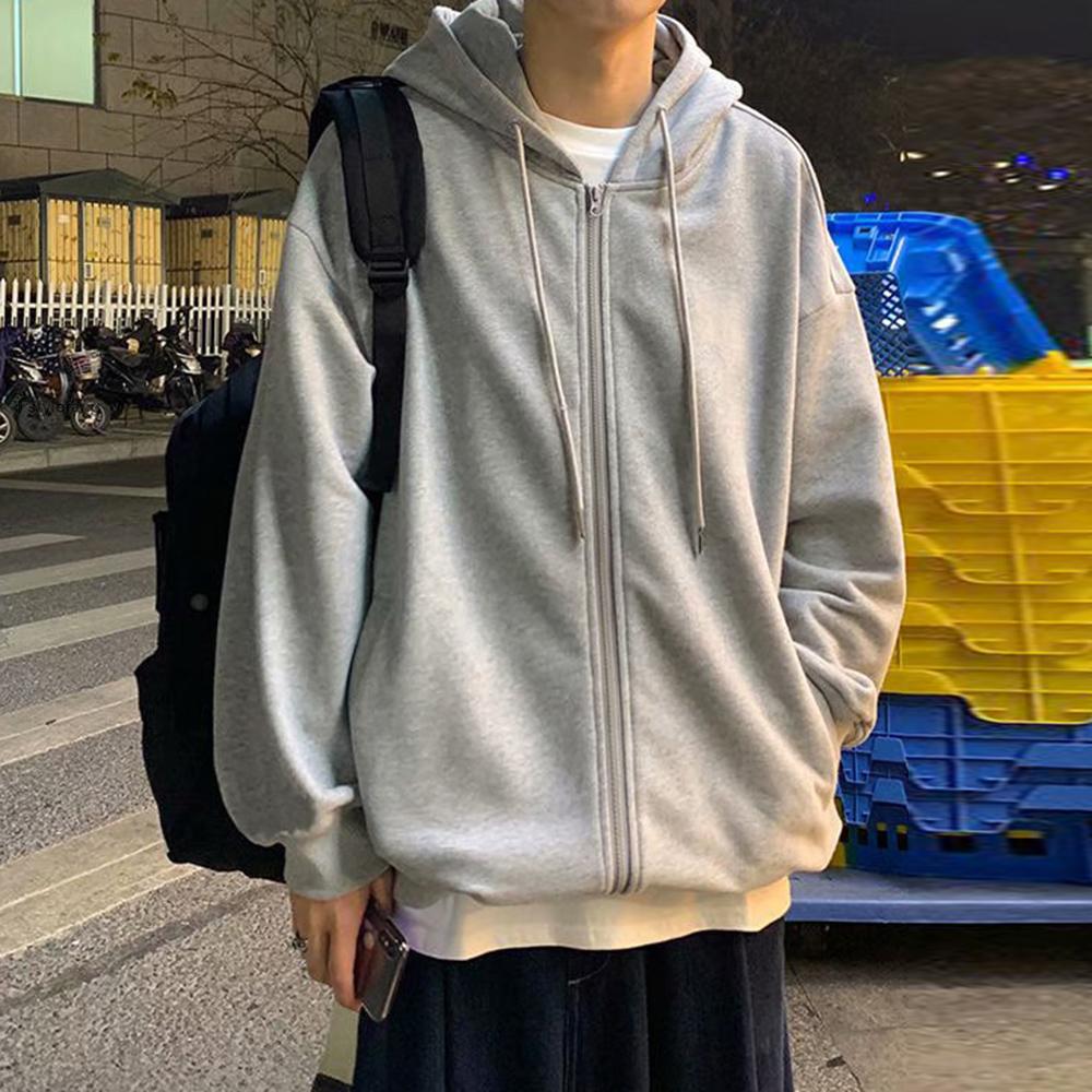 Áo hoodie tay dài khóa kéo ấm áp dành cho nam | BigBuy360 - bigbuy360.vn