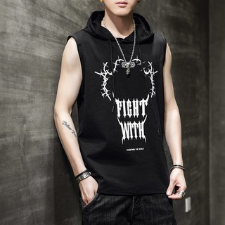 Áo Sát Nách Thể Thao Có Mũ Trùm Dáng Rộng Thời Trang Mùa Hè Năm 2021 Dành Cho Nam