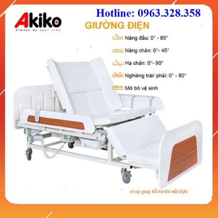 Giường Bệnh Nhân Điều Khiển Điện Đa Chức Năng Akiko A89-02 Cao Cấp - Bảo Hành 1 Năm - Inbox shop trước khi đặt hàng