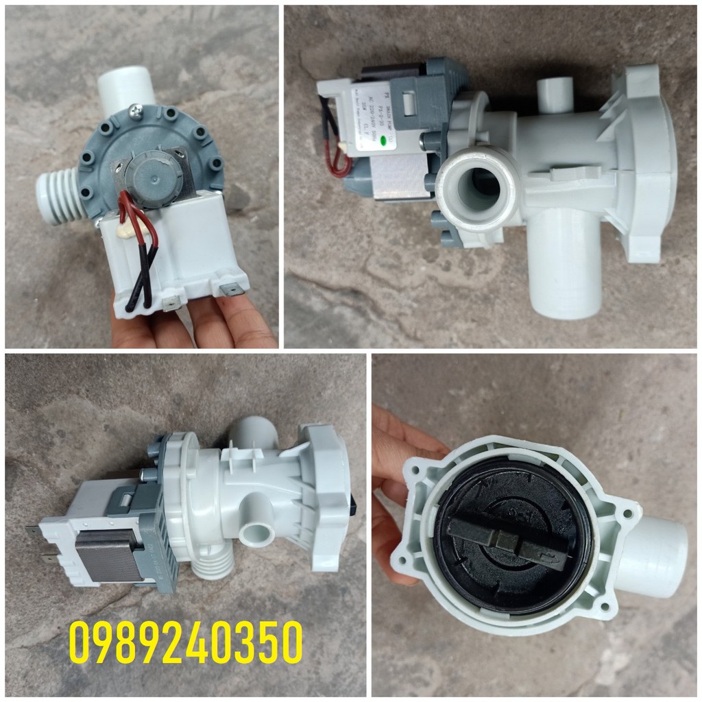 Bơm xả máy giặt cửa ngang loại bắt vít kèm cổ xả