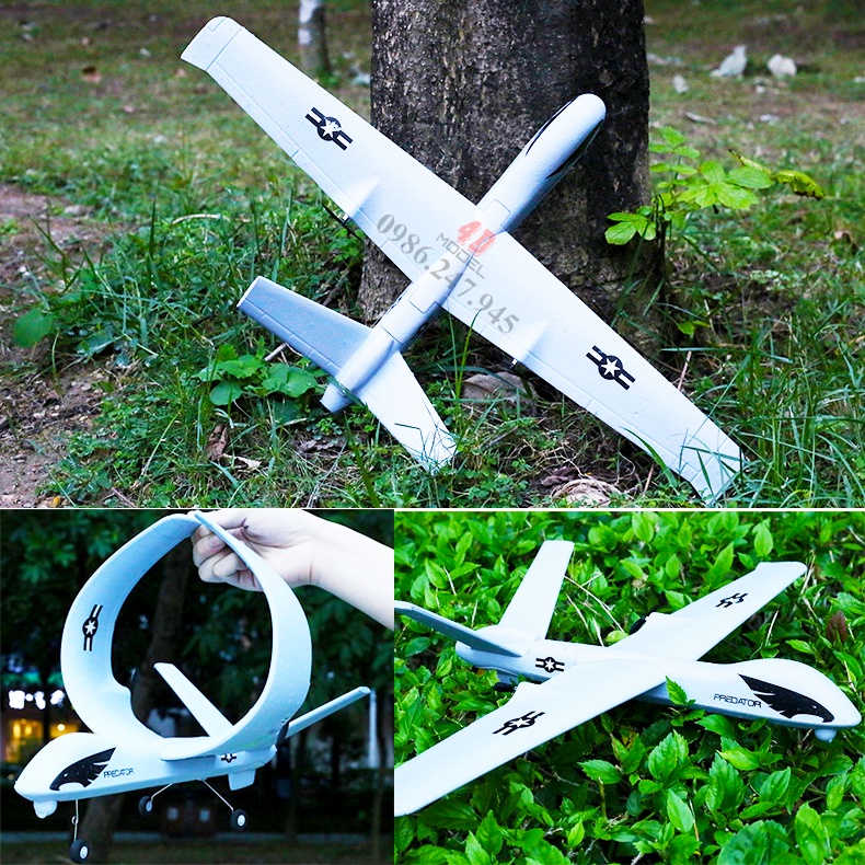 UAV MQ-9 Reaper Điều Khiển Từ Xa. Size 40*66*20CM. Pin 3,7V/600mAh Bay 25 phút. Xốp dẻo EPP siêu bền