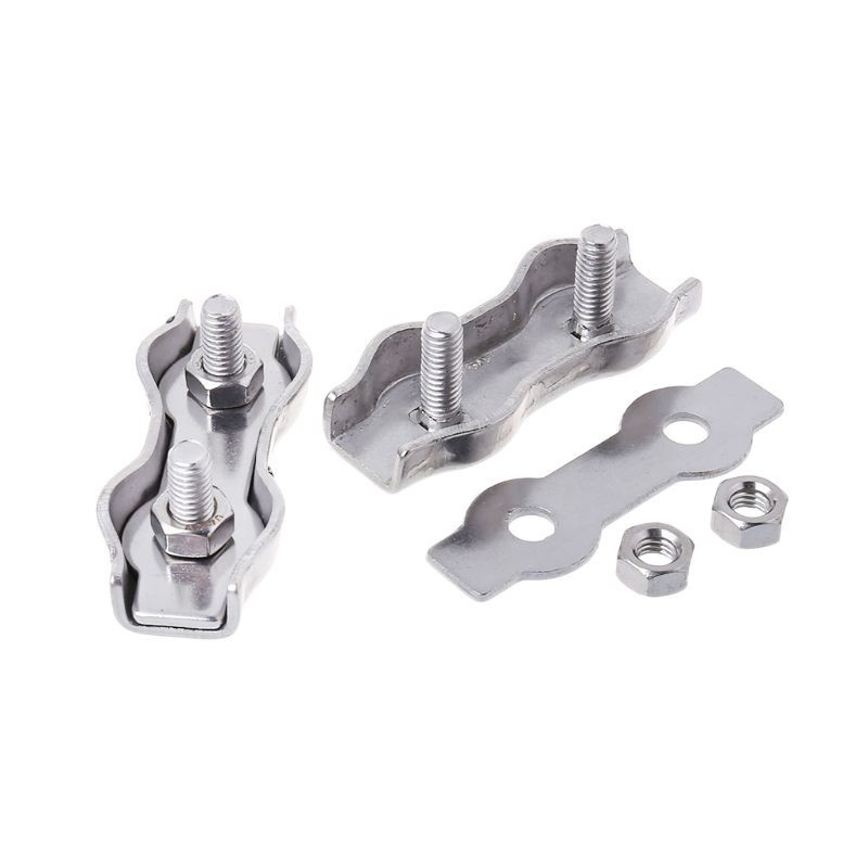 2 Kẹp cố định dây cáp bằng thép không gỉ 2mm 3mm 4mm 5mm 6mm tiện dụng