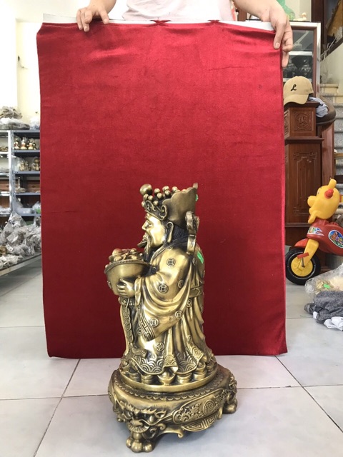 Tượng Thần Tài Vật Phẩm Phong Thuỷ Tài lộc Chiêu tài bằng đồng