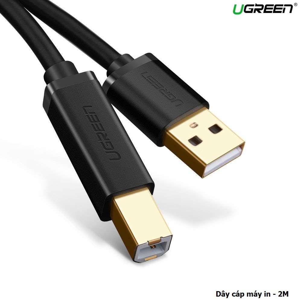 Cáp Máy In USB 2.0 dài 2M Ugreen 20847 chính hãng