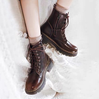 Combat boots - Boots da bò nữ ( genuine leather) kiểu dáng quân đội