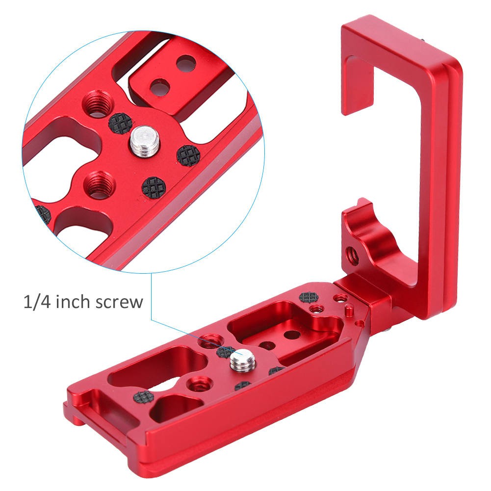 [Apill] Red Short Stretchable L Quick Release Plate Vertical Shooting Bracket for Canon EOS-R