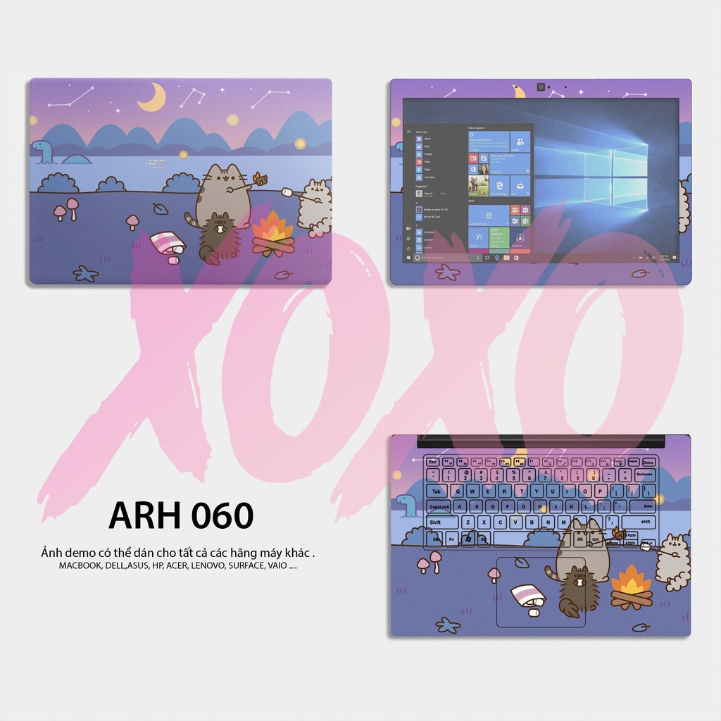 Miếng Dán Skin Laptop Mẫu Chú Mèo Cute - Decal Dán có cho Dell, Hp, Asus, Lenovo, Acer, MSI, Surface,Vaio, Macbook