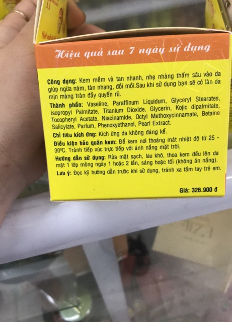 SH Today Kem nám - Tàn nhang - Đồi mồi (30g )