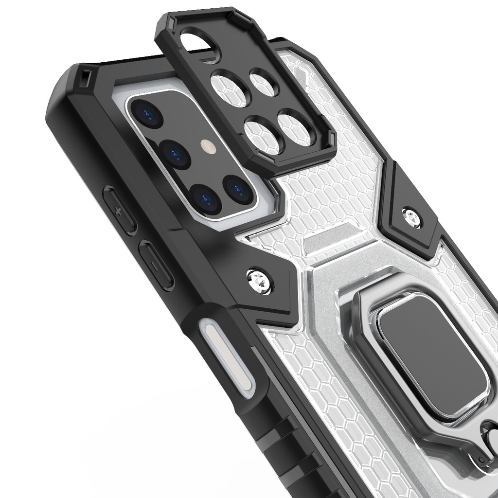 Ốp lưng Samsung M51 tổ Ong Iring chống sốc giá đỡ mặt lưng xem phim bảo vệ toàn diện