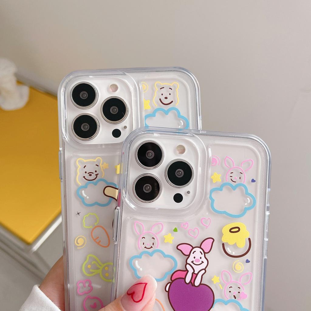 Ốp Điện Thoại Acrylic In Hình Winnie the Pooh Cho IPhone 13Promax 12 11 X Xs Max XR