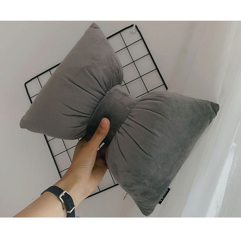 [Mã LIFE50KALL giảm 10% đơn 200K] Bộ gối tựa lưng kèm gối tựa đầu ô tô vải nhung cao cấp loại đẹp
