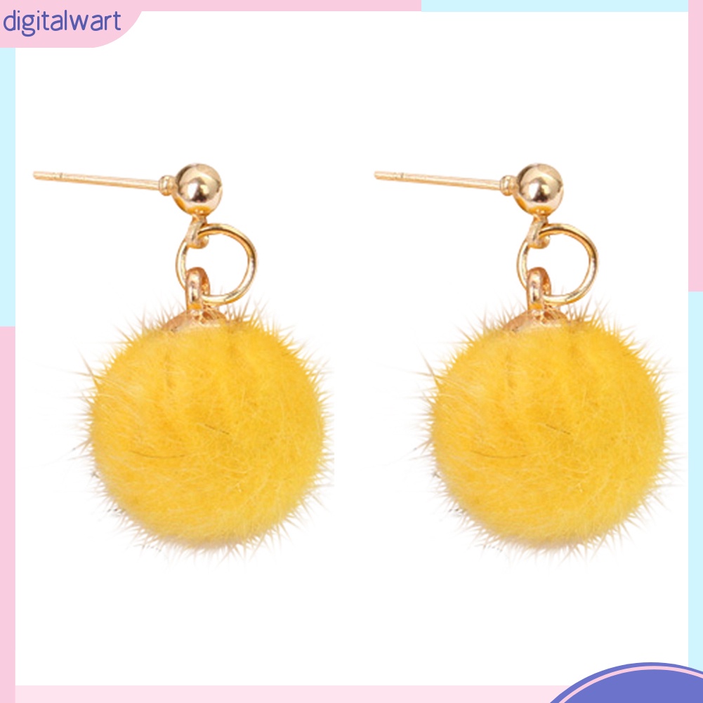 Đôi bông tai họa tiết bông tròn nhỏ xinh xắn cho nữ