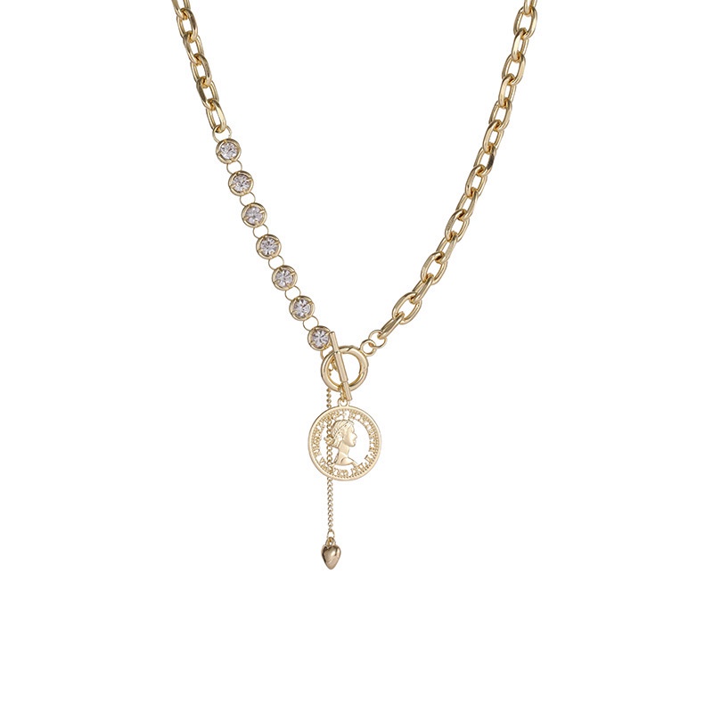 Dây Chuyền Kim Loại Mặt Đồng Xu Thời Trang Sang Trọng 19A1393