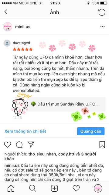 🌳Dầu dưỡng hỗ trợ làm giảm mụn Sunday Riley U.F.O Ultra Clarifying Face Oil - mẫu thử | BigBuy360 - bigbuy360.vn