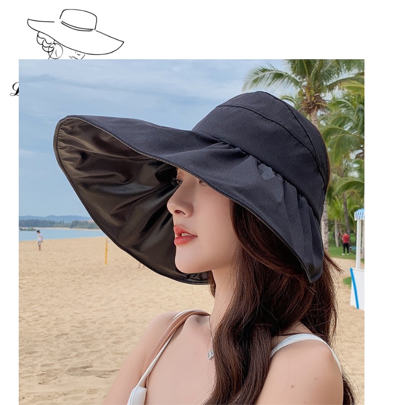 Mũ Hở Chóp Nữ 💖 Lisa Official 💖 Nón Vành Tròn Hở Chóp Chống Tia UV Phong Cách Hàn Quốc Dễ Phối Đồ - SV-26