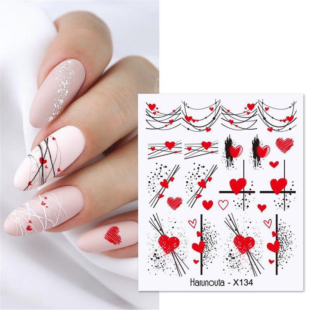 Miếng Dán Trang Trí Móng Tay Họa Tiết Hoạt Hình 3D Xinh Xắn