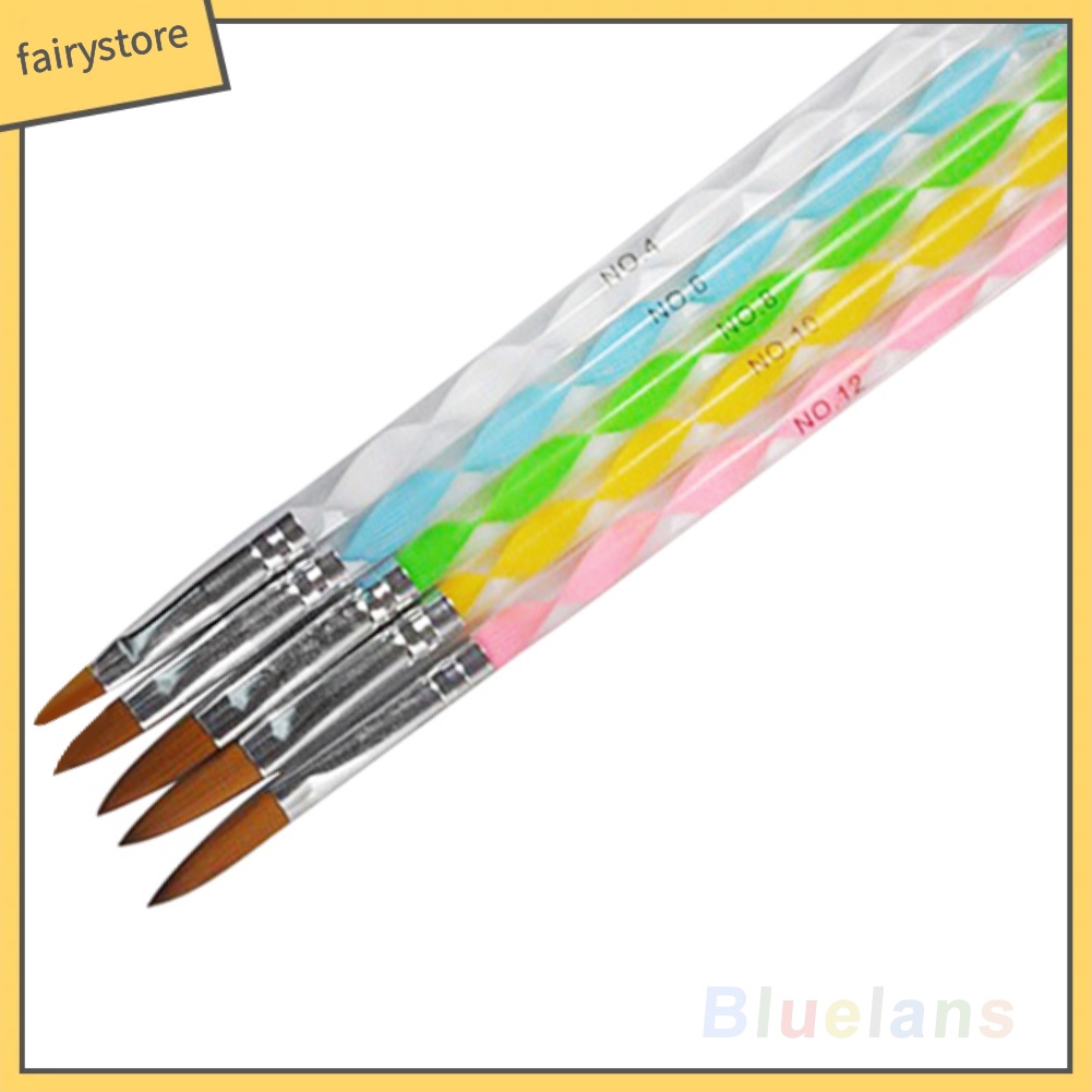 [Hàng mới về] 5 Cọ vẽ trang trí móng tay nghệ thuật tiện dụng