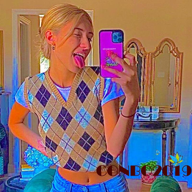 Áo len cho nữ cộc tay cổ tròn thời trang