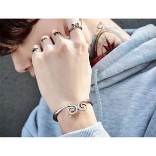 [Tuyệt đẹp] Combo Vòng - Nhẫn kim cô chạm khắc thủ công