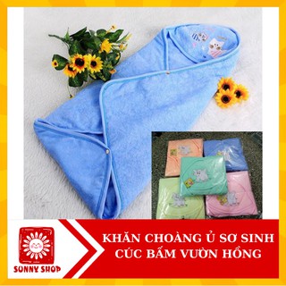 (Cho chọn màu) Khăn Choàng ủ quấn bé sơ sinh/ Chăn bế trẻ em VƯỜN HỒNG