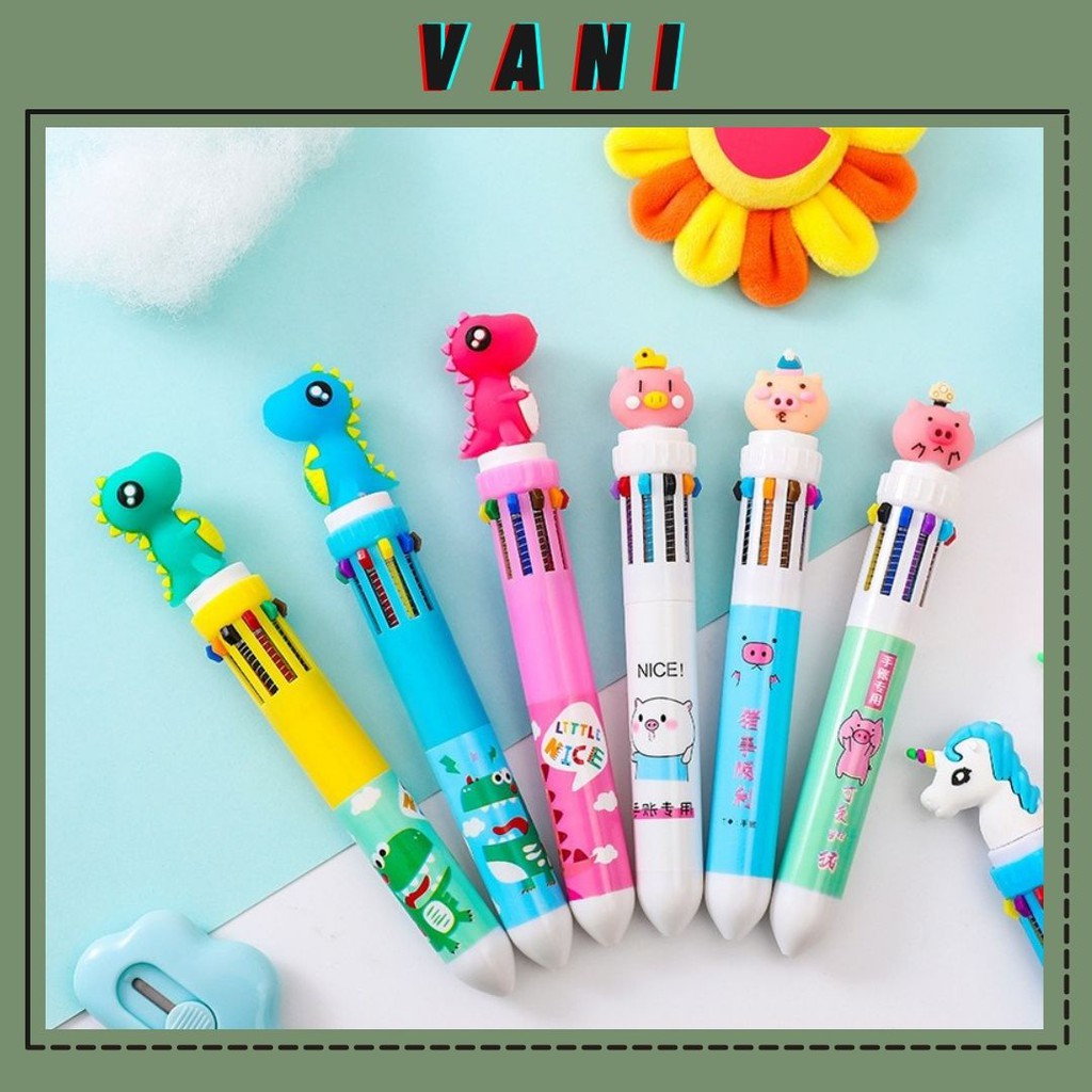 Bút Bi Nhiều Ngòi Nhiều Kiểu Dáng Tay Mèo, Chú Heo Con - VANI STORE [VPP00053]