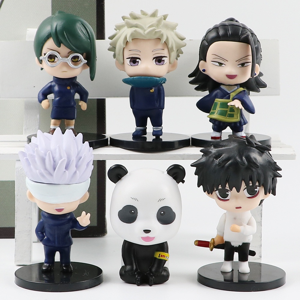 Set 6 Mô Hình Mô Phỏng Nhân Vật Phim Hoạt Hình Jujutsu Kaisen Gojo Inumaki