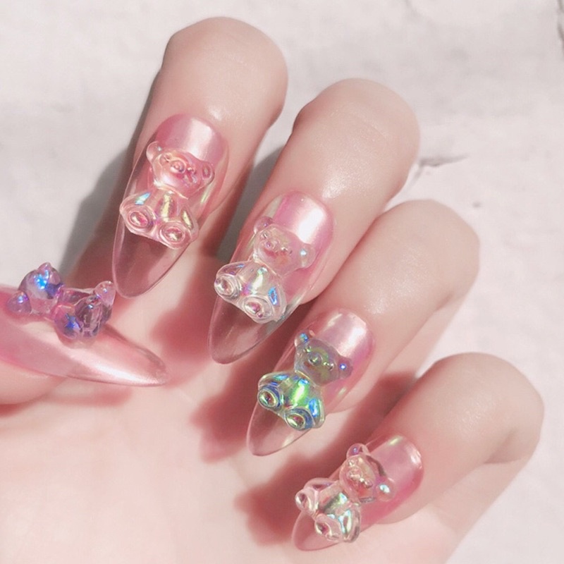 Charm gấu 3D trang trí móng.,phụ kiện Nail