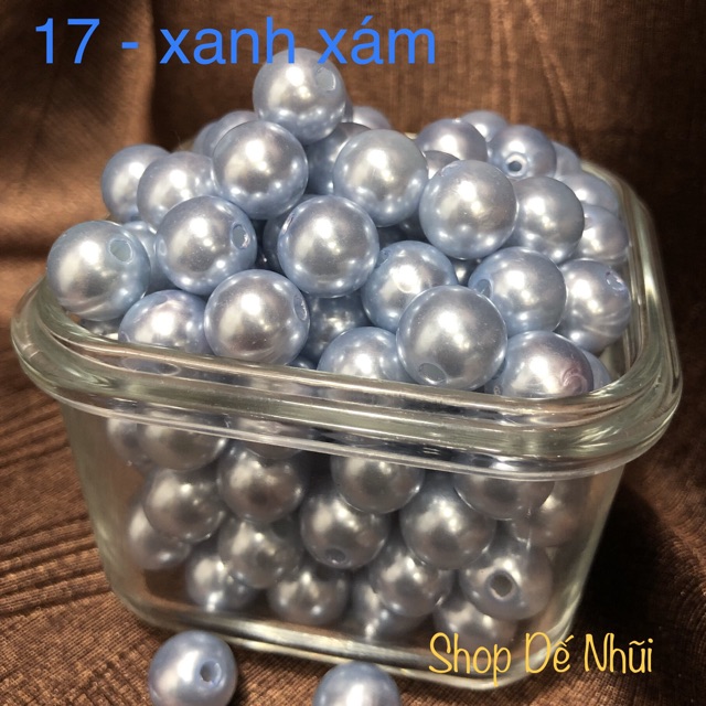 30 Hạt Trai Nhựa 12mm (Nhóm Màu Xanh)