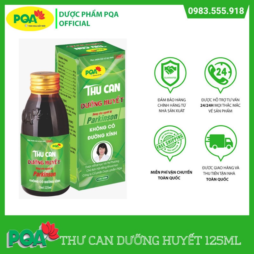 PQA Thư can dưỡng huyết dùng cho người bị parkinson chai 125ml dùng cho người tiểu đường