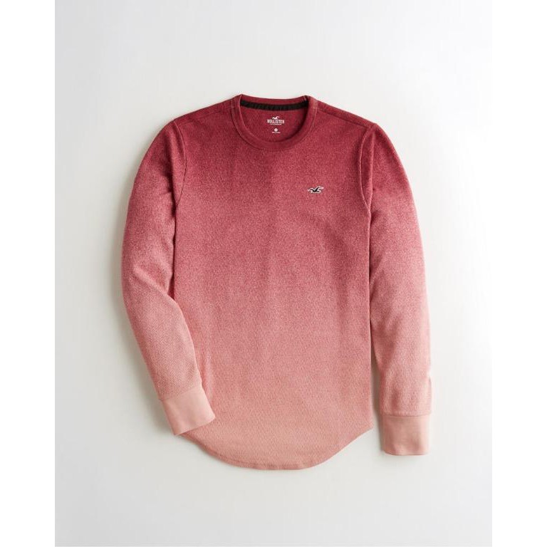 Áo thun nam tay dài Hollister HOL-LS91 Ombre Waffle Curved Hem