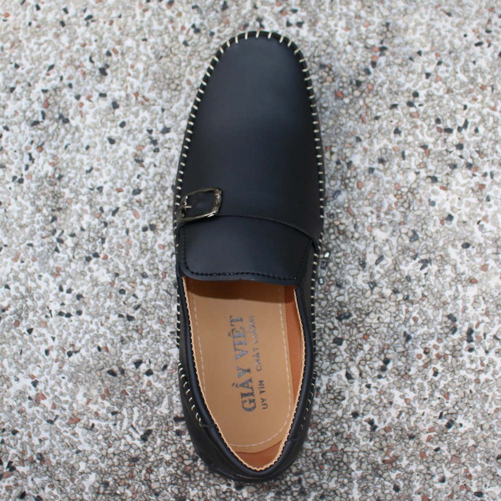 Giày Lười Nam Thời Trang Chỉ Trắng Đen | BigBuy360 - bigbuy360.vn