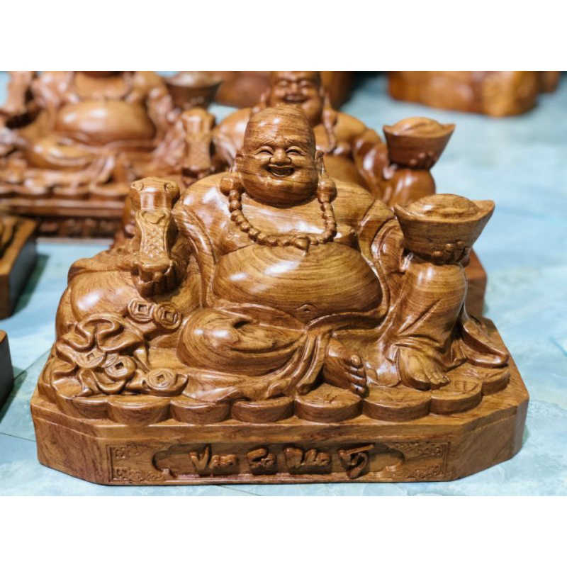 Tượng phật di lặc đế vạn sự như ý gỗ thơm