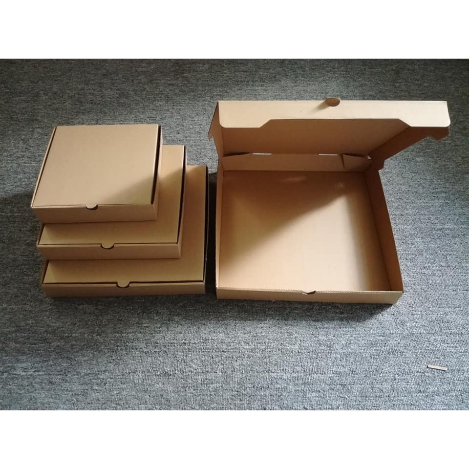 Hộp Pizza trơn có sẵn sz 16x16x4cm  - Pz16