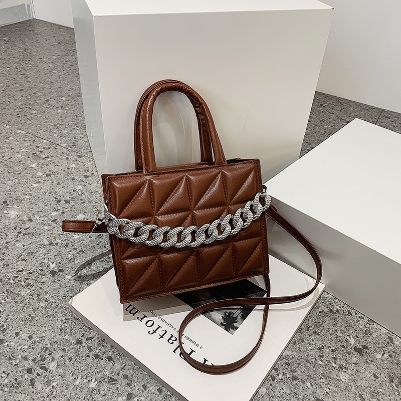 Túi Đeo Chéo Hình Vuông Nhỏ Đơn Giản Thêu Họa Tiết Phối Màu Thời Trang Cho Nữ 2022