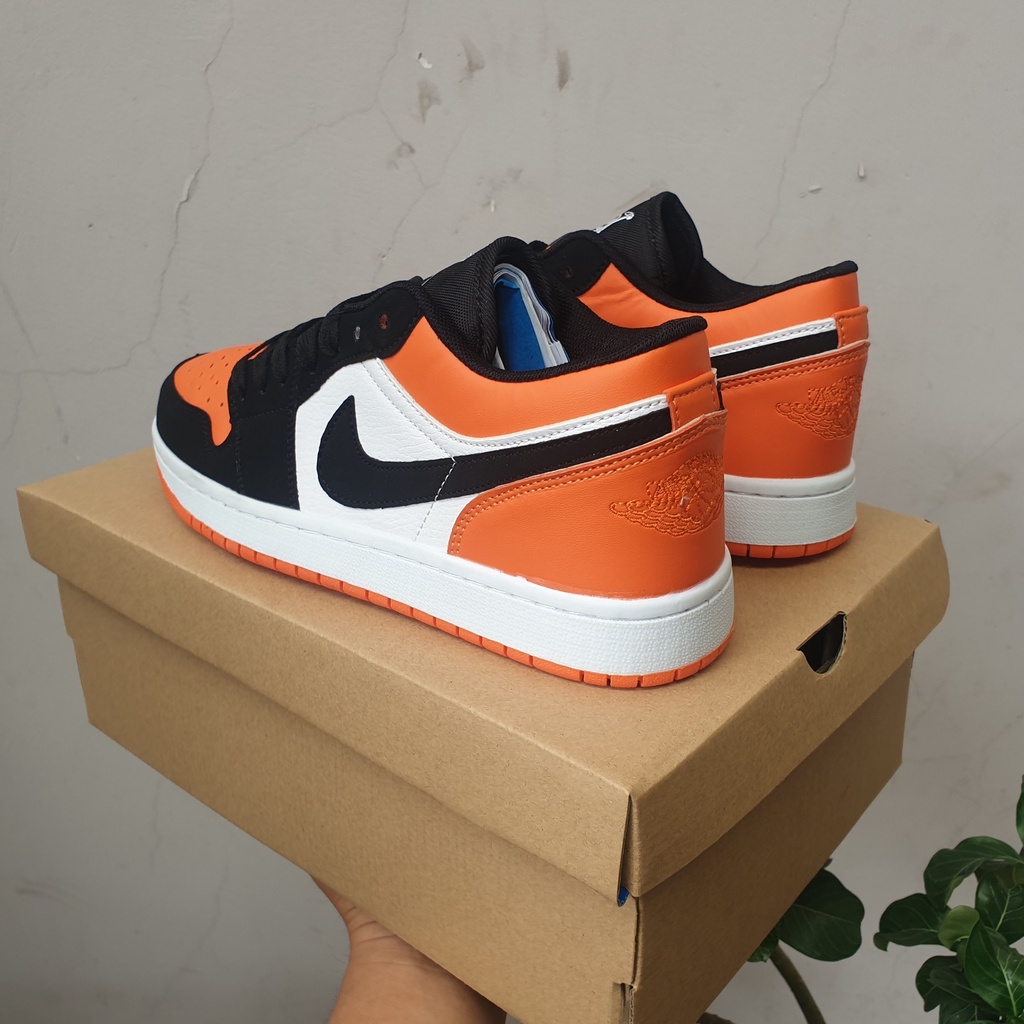 Giày JORDAN 1 low đen cam , giày sneaker jodan jd 1 thấp cổ màu cam , giày thể thao hot trend bản đẹp