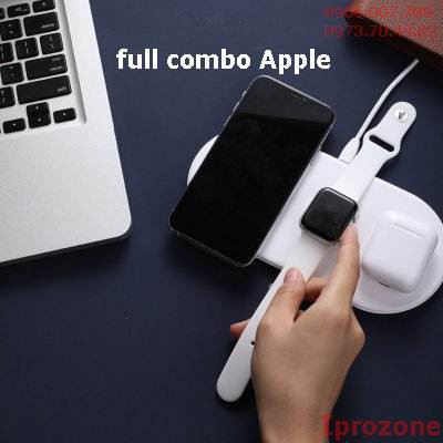 ĐẾ SẠC KO DÂY 3 IN 1 BASEUS FULL COMBO APPLE ( SIÊU PHẨM BẢO HÀNH 12 THÁNG )