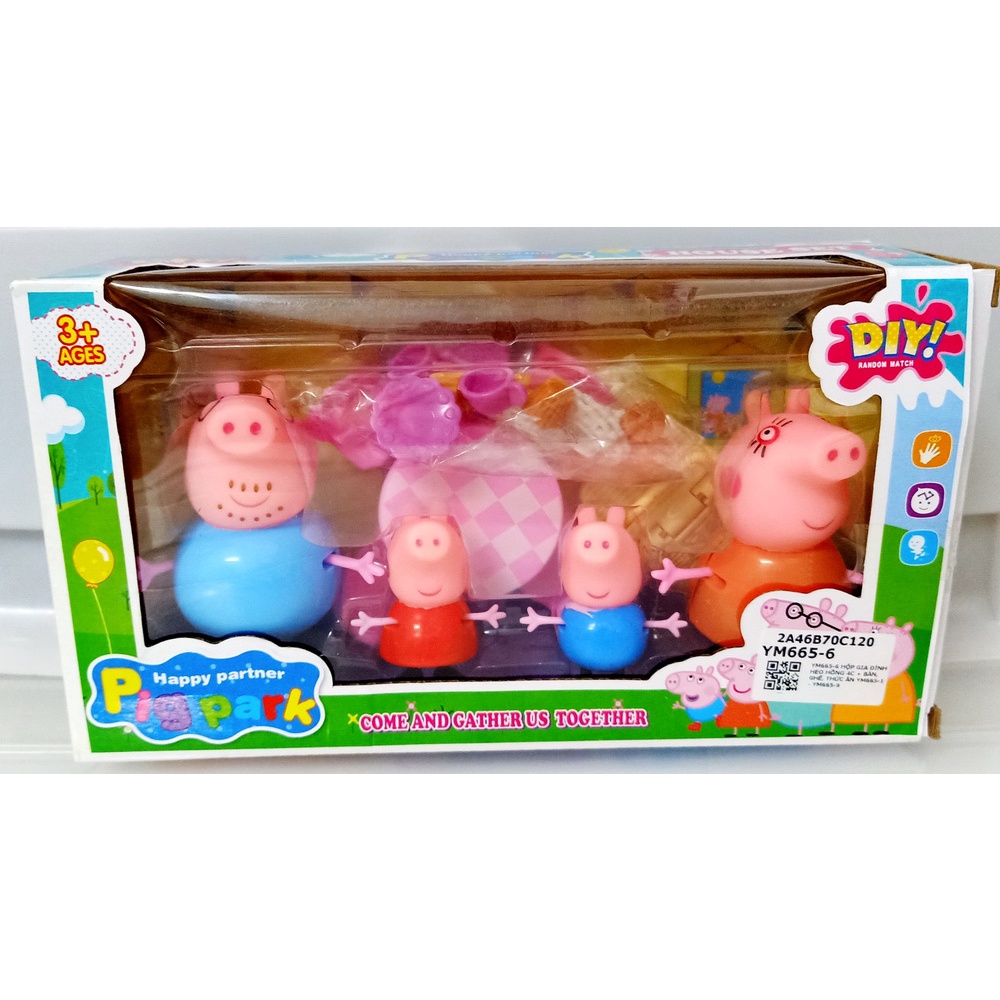 xe dã ngoại gia đình heo peppa pig