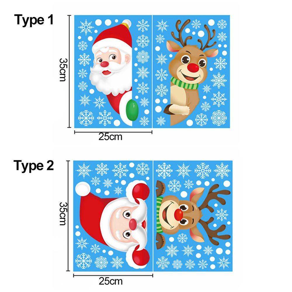 Sticker Dán Cửa Sổ Trang Trí Giáng Sinh Năm Mới Hình Bông Tuyết