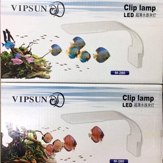 Đèn led kẹp đổi màu vipsun m-180 / m-280 , kẹp thành hồ cá thủy sinh