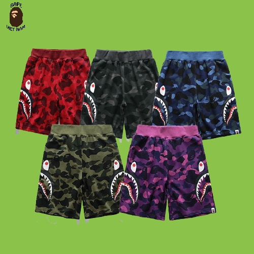 [FREESHIP] Short Bape Shark, Quần đùi Bape Cá Ngáo, Quần ngố A bathing Ape Cá mập 5 màu Camo