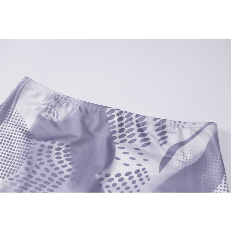 Set Áo Trễ Vai + Chân Váy Ngắn Lưng Thấp Hoạ Tiết Chấm Bi Thời Trang Cho Nữ