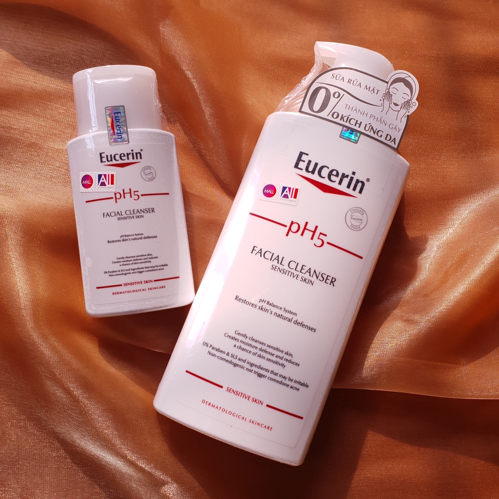 Sữa rửa mặt không gây kích ứng Eucerin pH5 Facial Cleanser TẶNG mặt nạ Sexylook