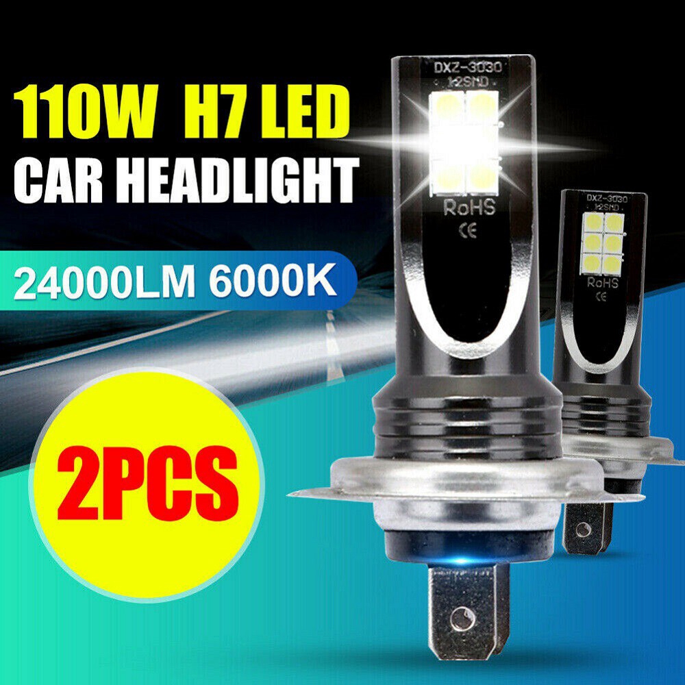 【COD】Set 2 bóng đèn pha H7 110W 24000Lm cho xe hơi