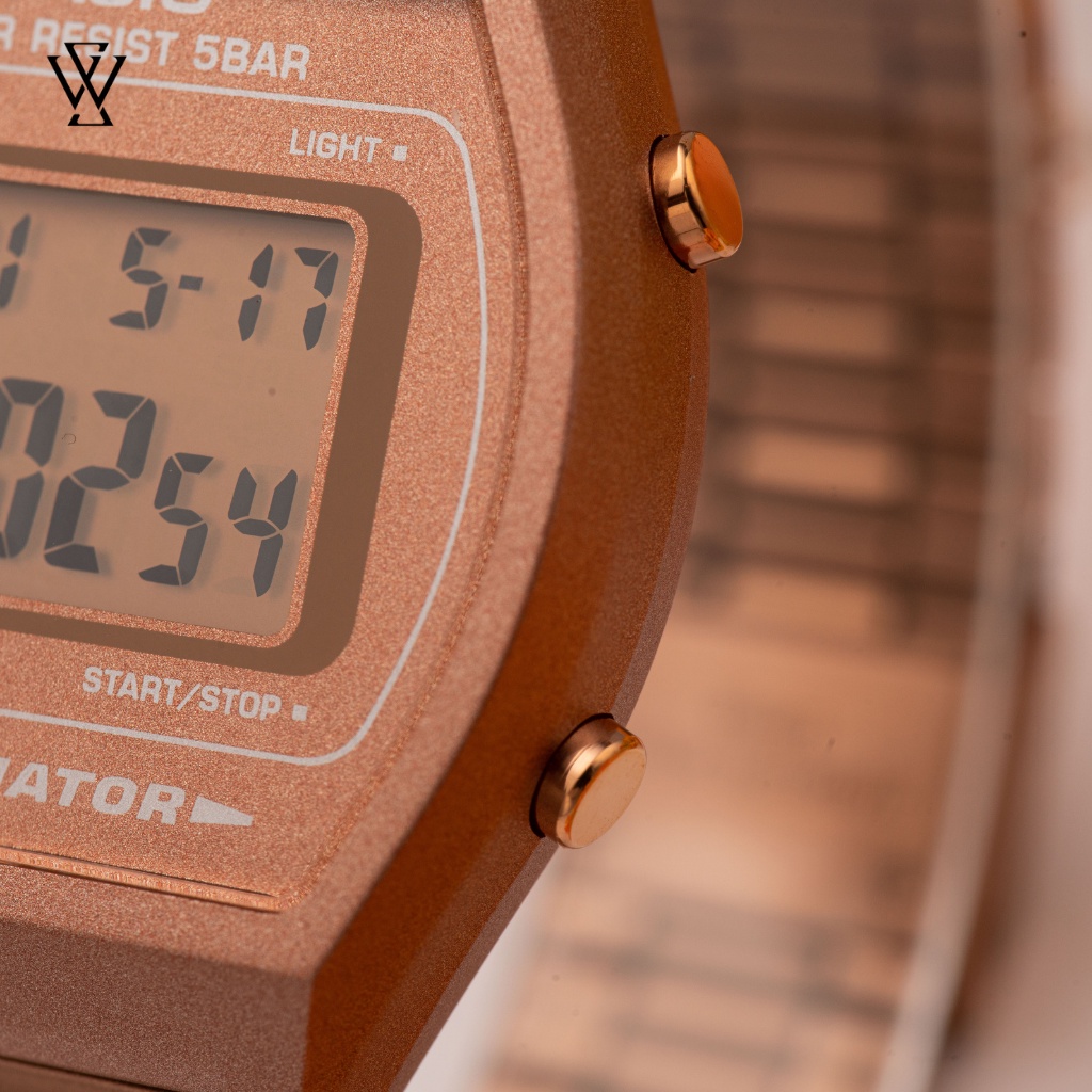 Đồng Hồ Điện Tử Unisex Casio WATCHSTORE B640WC-5ADF Thiết Kế Mặt Kính Nhựa 35mm, Dây Đeo Kim Loại, Vỏ Thép Không Gỉ